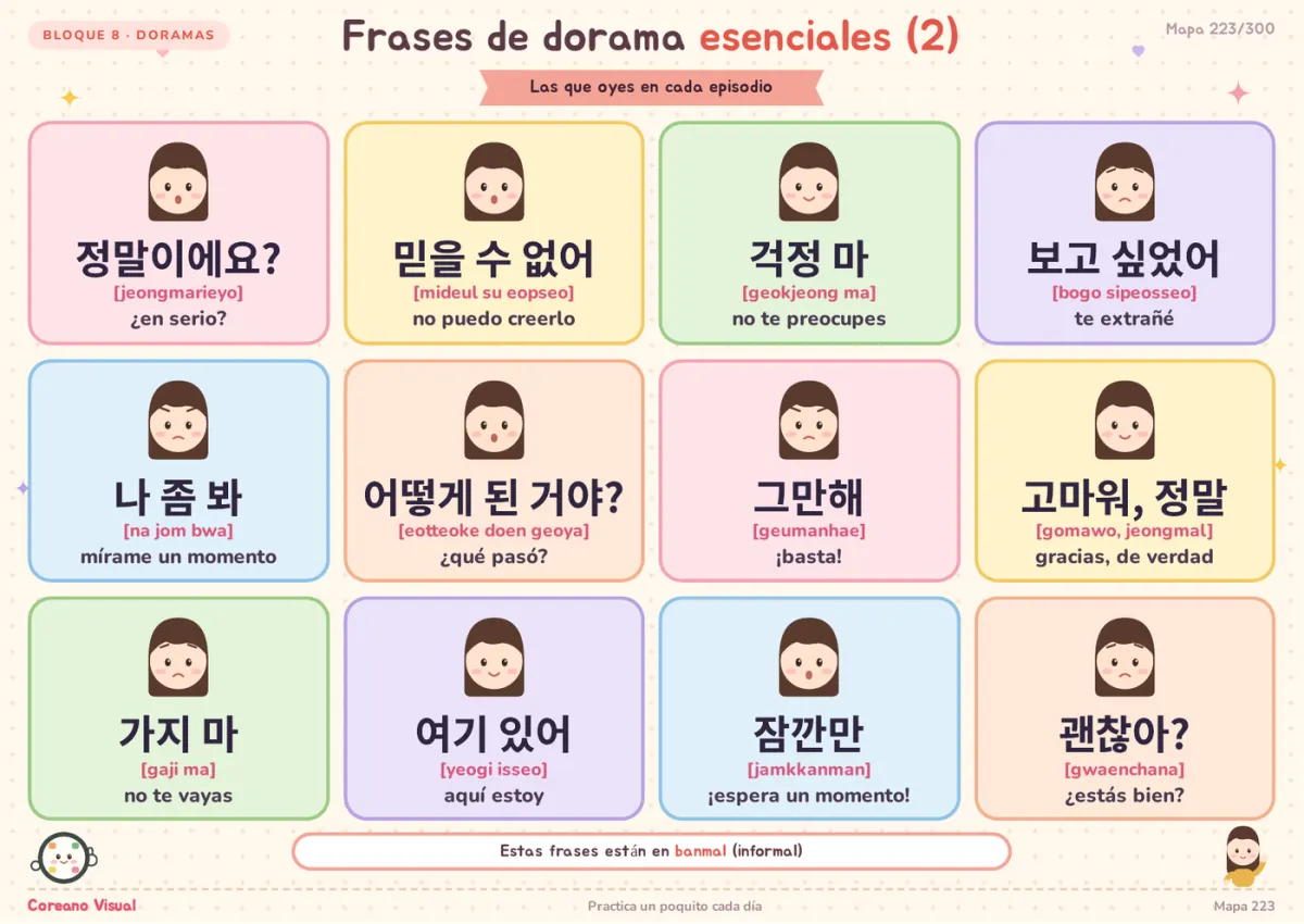 Frases esenciales de doramas en coreano